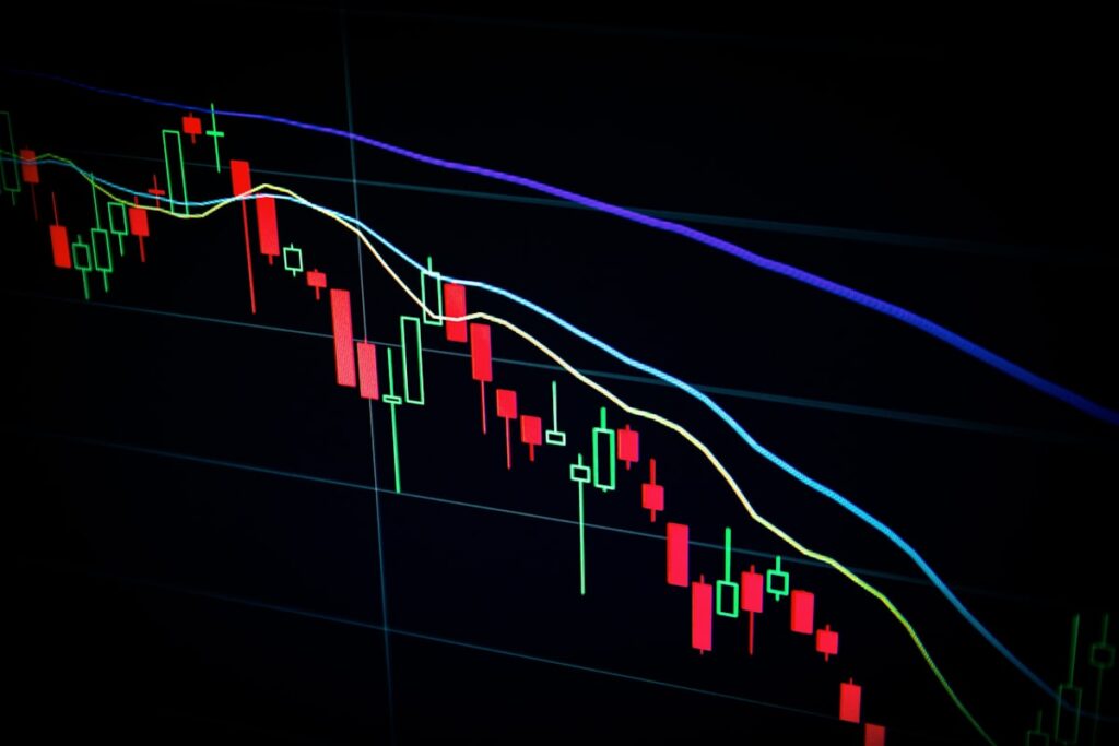 Financial charts showing interest rates